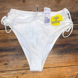 White Forever 21 high waisted swim suit bottoms